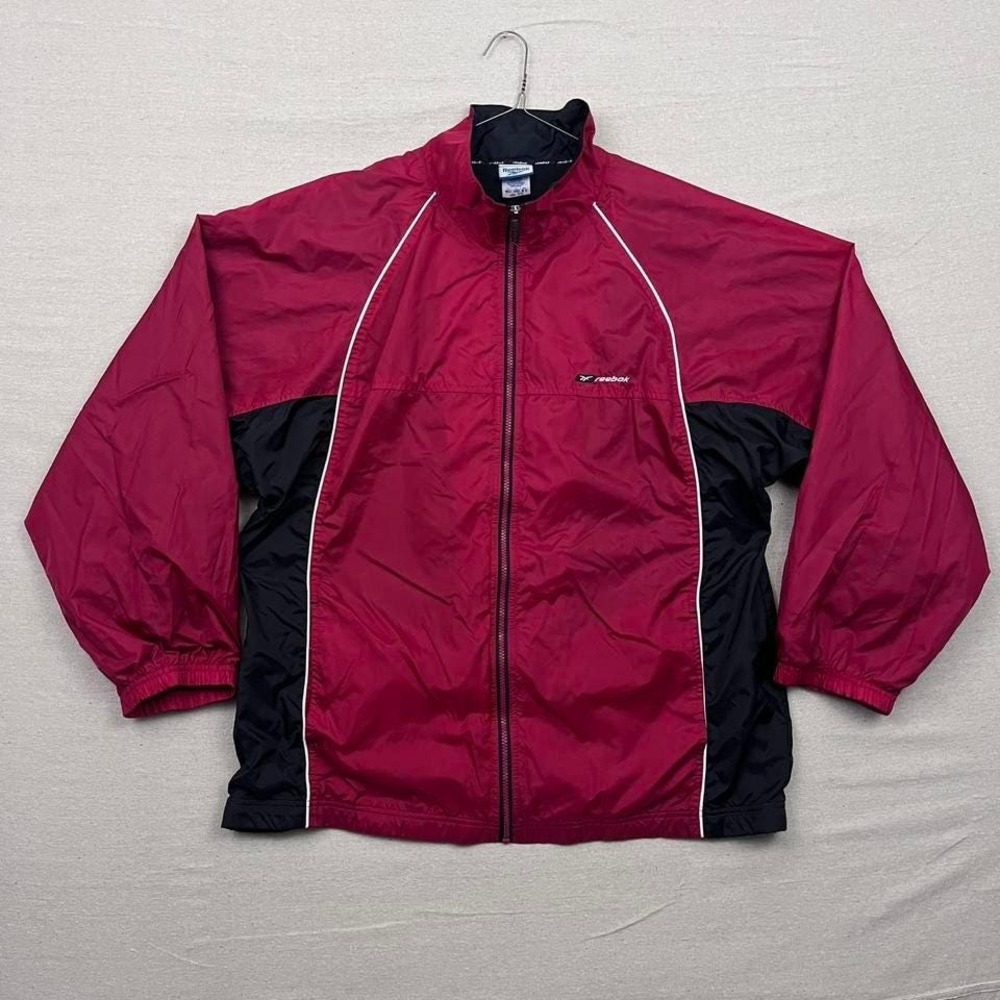 Vintage 00s Reebok Red Windbreaker Track Full Zip Jacket‎